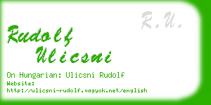 rudolf ulicsni business card